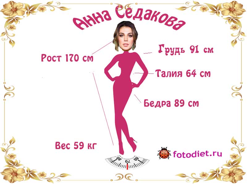 Анна Седакова, рост, вес, диета