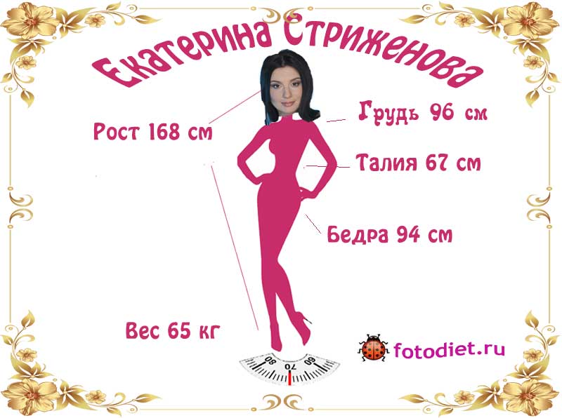 Екатерина Стриженова рост, вес, диета